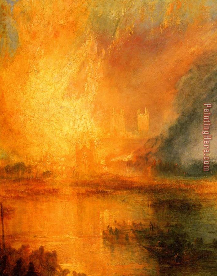 Joseph Mallord William Turner The Burning of The Houses of Parliament [detail 1]